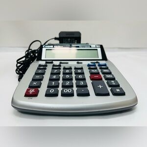 Canon Desk Calculator in Silver with Black, Red & Blue Keys
